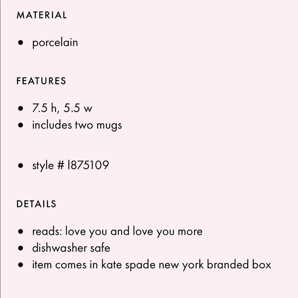 ♠️ NEW!!  Kate Spade gold trim mug set! - Picture 8 of 11